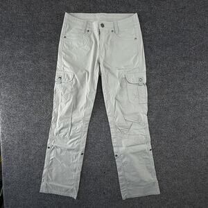 Kuhl Splash Roll Up Pants Womens 6 Gray Cargo Hiking Trail Outdoor 29 Inseam